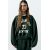 Zara Мягкая толстовка с надписью , Цвет: Зеленый, Размер: L, изображение 2