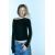 Zara Полупрозрачный топ с длинными рукавами , Цвет: Черный, Размер: XS
