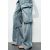 Zara Джинсы средней посадки с карманами спереди и нашитыми карманами на спине и на ноге, Цвет: Синий, Размер: 32, изображение 3
