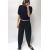 Zara Брюки carrot fit с поясом , Цвет: Черный, Размер: L