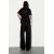 Zara Брюки средней посадки из эластичного трикотажного материала с компактным, мягким и непрозрачным плетением, Цвет: Черный, Размер: S, изображение 5
