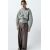 Zara Брюки с высокой талией в полоску с поясом , Цвет: Бежевый, Размер: XS, изображение 4