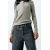 Zara Джинсы с высокой посадкой с металлической пряжкой на задней части, Цвет: Серый, Размер: 38, изображение 4