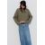 Zara Укороченный свитер с рельефным узором и круглым вырезом горловины, Цвет: Зеленый, Размер: XS, изображение 2