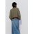 Zara Укороченный свитер с рельефным узором и круглым вырезом горловины, Цвет: Зеленый, Размер: XS, изображение 4
