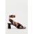 Zara Кожаные сандалии на высоких каблуках с ремешками , Цвет: Коричневый, Размер: 35, изображение 3