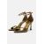 Zara Металлические сандалии на высоком каблуке с ремнем на лодыжке , Цвет: Металлик, Размер: 35, изображение 7