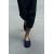 Zara Туфли-балетки из меха и кожи , Цвет: Синий, Размер: 36