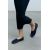 Zara Туфли-балетки из меха и кожи , Цвет: Синий, Размер: 36, изображение 3