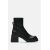 Zara Высокие ботильоны на высоком каблуке с подошвой-трекером и эластичной голенищем, Цвет: Черный, Размер: 35, изображение 3