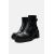 Zara Высокие ботильоны на высоком каблуке с подошвой-трекером и эластичной голенищем, Цвет: Черный, Размер: 35, изображение 4