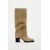 Zara Чёрные ботинки на каблуке из кожи с гамаши , Цвет: Коричневый, Размер: 35, изображение 2