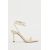 Zara Кожаные босоножки на высоком каблуке с трубчатым ремешком, Цвет: Белый, Размер: 35, изображение 3