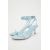 Zara Кожаные босоножки на высоком каблуке с трубчатым ремешком, Цвет: Синий, Размер: 35, изображение 5