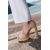 Zara Платформенные босоножки на высоком каблуке с патентованным покрытием, Цвет: Бежевый, Размер: 35, изображение 2
