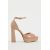 Zara Платформенные босоножки на высоком каблуке с патентованным покрытием, Цвет: Бежевый, Размер: 35, изображение 3