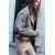 Zara Куртка-байкер с вырезом из фетра , Цвет: Бежевый, Размер: XL, изображение 2