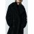Zara Экстра-длинное пальто из искусственного меха , Цвет: Черный, Размер: M, изображение 4