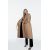 Zara Пальто с поясом longline belted wool blend coat , Цвет: Коричневый, Размер: XS, изображение 3