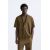 Zara Футболка с короткими рукавами из тяжелого хлопкового трикотажа, Цвет: Коричневый, Размер: S (US S), изображение 2
