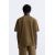 Zara Футболка с короткими рукавами из тяжелого хлопкового трикотажа, Цвет: Коричневый, Размер: S (US S), изображение 3
