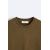 Zara Футболка с короткими рукавами из тяжелого хлопкового трикотажа, Цвет: Коричневый, Размер: S (US S), изображение 9