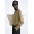 Zara Футболка с узким силуэтом и длинными рукавами , Цвет: Коричневый, Размер: XXS (US XXS), изображение 6