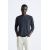Zara Tрикотажная футболка с узким кроем и длинными рукавами , Цвет: Синий, Размер: XXS (US XXS), изображение 2