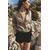 Zara Рубашка из 100% льна , Цвет: Бежевый, Размер: XS