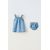 Zara Платье из денима с вышивкой , Цвет: Синий, Размер: 3-6 месяцев (68 см)