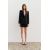 Zara Пиджак с контрастным атласным лацканом и длинными рукавами с наполнителями на плечах, Цвет: Черный, Размер: M