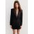 Zara Пиджак с контрастным атласным лацканом и длинными рукавами с наполнителями на плечах, Цвет: Черный, Размер: M, изображение 2