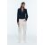 Zara Укороченный блейзер с наполненными плечами , Цвет: Синий, Размер: XS