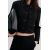 Zara Короткая куртка с воротником рубашки , Цвет: Черный, Размер: XS, изображение 2