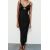 Zara Платье с разрезом из растяжимой ткани, Цвет: Черный, Размер: M, изображение 3