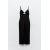 Zara Платье с разрезом из растяжимой ткани, Цвет: Черный, Размер: M, изображение 8