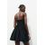 Zara Вышитое короткое платье , Цвет: Черный, Размер: XXS, изображение 5