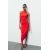 Zara Облегающее платье из полиамида с драпировкой , Цвет: Красный, Размер: M
