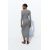 Zara Длинное вязаное полосатое платье с разрезом , Цвет: С принтом, Размер: M, изображение 3
