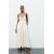 Zara   - платье из поплина с миди длиной и midi , Цвет: Бежевый, Размер: XS