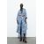 Zara Платье с принтом в стиле миди с поясом , Цвет: multicolor, Размер: XS