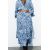 Zara Платье с принтом в стиле миди с поясом , Цвет: multicolor, Размер: XS, изображение 5