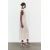 Zara Платье-миди с ребристым узором , Цвет: Бежевый, Размер: S, изображение 3