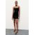 Zara Короткое платье с прямым вырезом, Цвет: Черный, Размер: XS