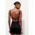 Zara Короткое платье с прямым вырезом, Цвет: Черный, Размер: XS, изображение 5