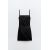 Zara Короткое платье с прямым вырезом, Цвет: Черный, Размер: XS, изображение 7