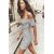 Zara Короткое платье из трикотажа с лодочным вырезом и короткими рукавами, Цвет: multicolor, Размер: L