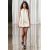 Zara Короткое платье на шею с открытыми плечами, Цвет: Бежевый, Размер: XS