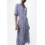 Zara Платье средней длины с воротником из 100% вискозы. короткие рукава с отворотами. пояс на завязках из того же материала. застежка на пуговицы спереди. 
zw collection print dress , Цвет: Синий, Размер: XS