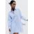 Zara Платье-мини с вышивкой cutwork, Цвет: Синий, Размер: XS, изображение 2